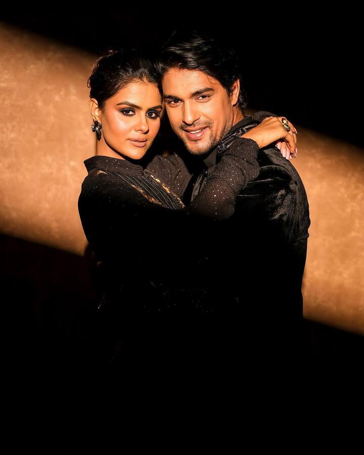 The 'Udaariyan' fame actors, who confessed their love for each other in the 'Bigg Boss 15' house, struck a pose together as they twinned in black outfits.