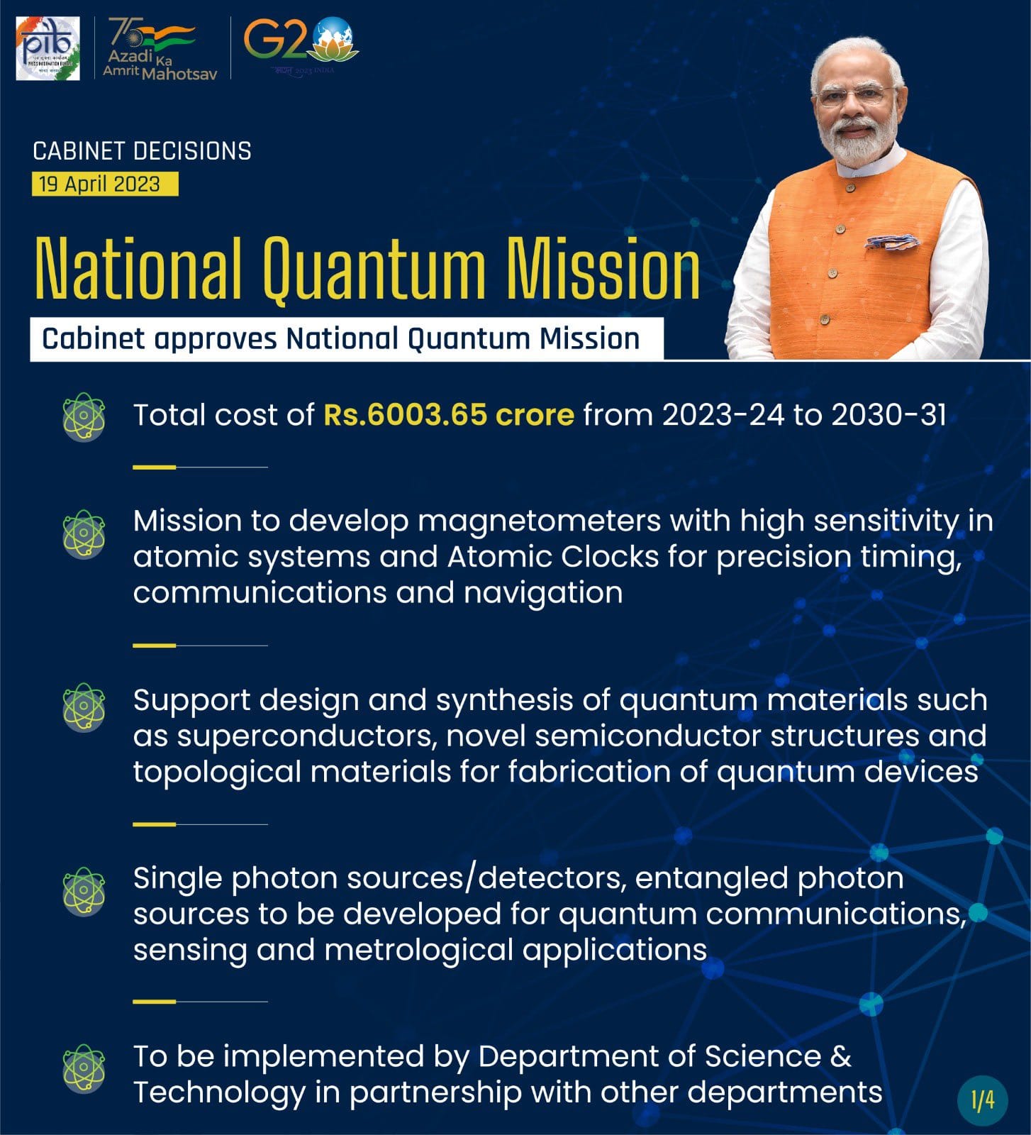 वैज्ञानिक और औद्योगिक शोध-विकास पर खर्च होंगे 6,000 करोड़, राष्ट्रीय क्वांटम मिशन से साकार होगा आत्मनिर्भर भारत का सपना