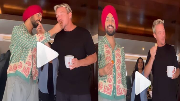 Punjabi Singer Diljit Dosanjh having fun with foreigners shared video with American DJ Diplo Diljit Dosanjh: ਦਿਲਜੀਤ ਦੋਸਾਂਝ ਵਿਦੇਸ਼ੀਆਂ ਨਾਲ ਕਰ ਰਹੇ ਮਸਤੀ, ਅਮਰੀਕੀ ਡੀ.ਜੇ Diplo ਨਾਲ ਸਾਂਝੀ ਕੀਤੀ ਵੀਡੀਓ