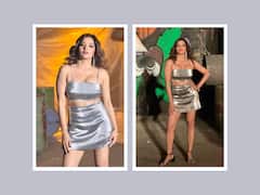 Monalisa Shines In A Silvery Outfit. See Pics