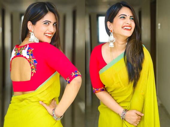 Sravanthi Chokarapu: చీరలో చిరునవ్వులు చిందిస్తున్న స్రవంతి చొక్కారపు Sravanthi Chokarapu: చీరలో చిరునవ్వులు చిందిస్తున్న స్రవంతి చొక్కారపు