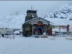 केदारनाथ यात्रा तैयारियों में मौसम की मार, धाम में गिर चुकी है दो से तीन फीट तक बर्फ