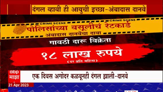 Ambadas Danave On Police Special Report : दानवेंकडून संभाजीनगर पोलिसांवर हप्ते खोरीचे खळबळ जनक आरोप