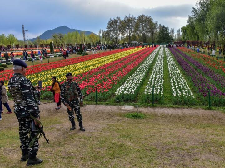 डल झील के किनारे स्थित इस ट्यूलिप गार्डन को अब आम जनता के लिए बंद कर दिया गया है.