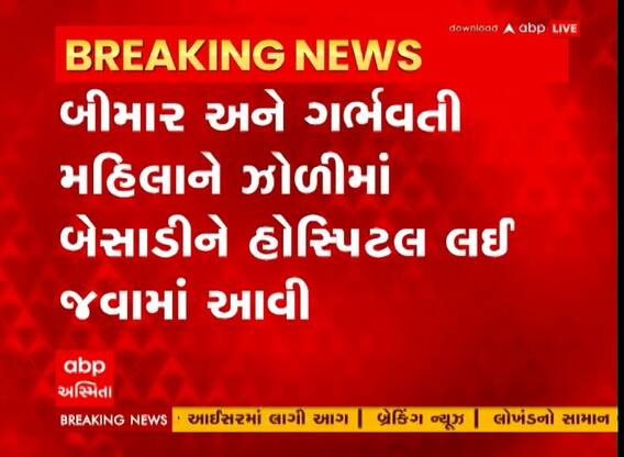 Valsad : બીમાર અને ગર્ભવતી મહિલાને ઝોળીમાં બેસાડી લઈ જવી પડી હોસ્પિટલ, જુઓ અહેવાલ