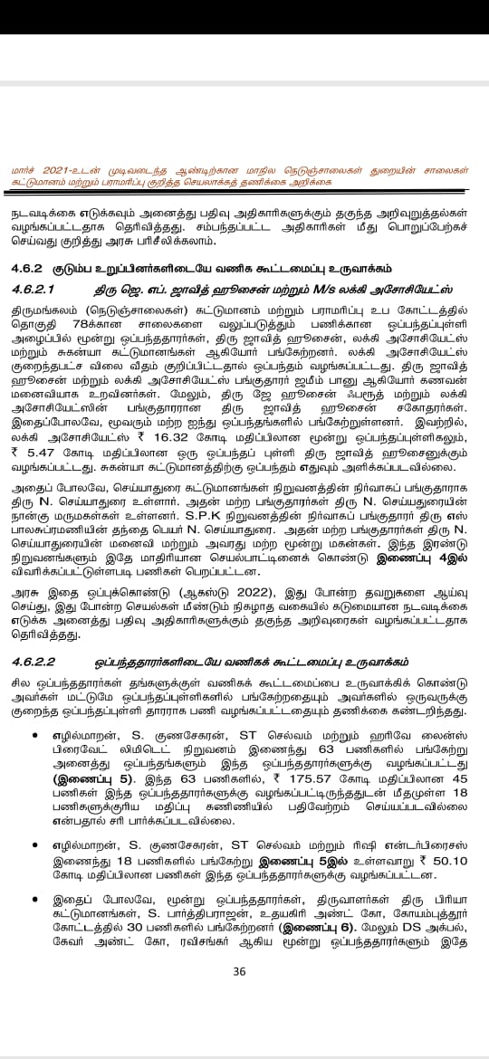 நெடுஞ்சாலைத்துறை டெண்டர்கள் வழங்குதில் முறைகேடு.. சி.ஏ.ஜி அறிக்கை சொல்வது என்ன?