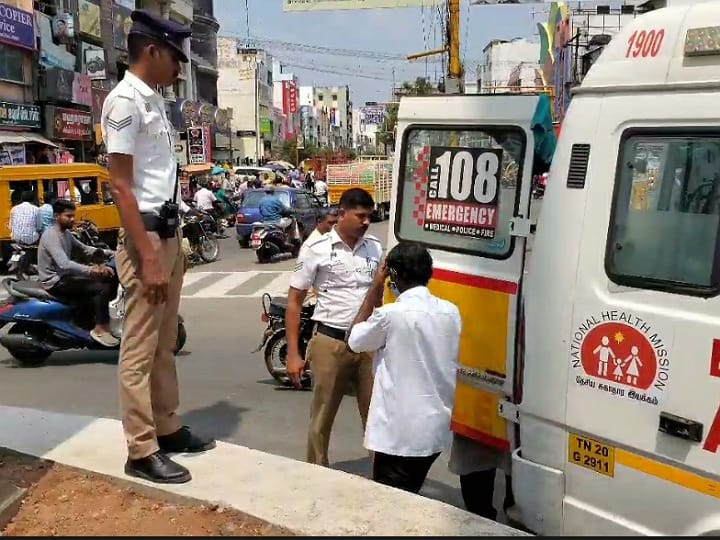 கரூரில் மயங்கிய நிலையில் இருந்த முதியவருக்கு உதவிய காவலர்கள் - பாராட்டிய மக்கள்