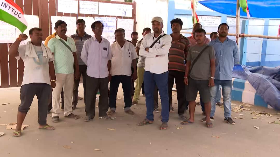 Protest by blocking the gate due to suspend the employee, continued deadlock at Kolkata Leather Complex Kolkata: কর্মচারীকে সাসপেন্ডে গেট আটকে বিক্ষোভ, কলকাতা লেদার কমপ্লেক্সে অব্যাহত অচলাবস্থা