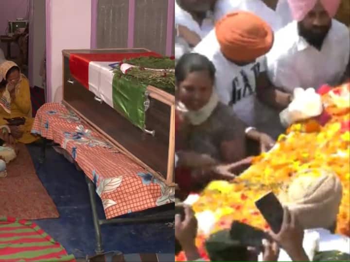 Poonch Terror Attack Mortal Remains of Mandeep Singh Harkrishan Singh Sewak Singh Kulwant Singh Native village Poonch Terror Attack: People Gather To Pay Tribute As Mortal Remains Of Soldiers Reach Native Places – Watch