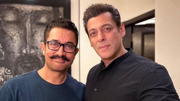 Salman Khan: Salman Khan shared a photo with Amir Khan, wishes fans for Eid Salman Khan: ঈদে আমির খানের সঙ্গে ফ্রেমবন্দি সলমন খান, জানালেন শুভেচ্ছাও