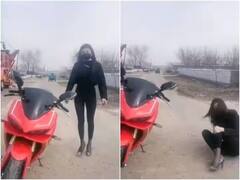 Video: યુવતીને સ્ટંટ કરવો પડ્યો ભારે, સ્ટાઈલ મારવામાં ઉંધા માથે પટકાઈ, જુઓ વીડિયો