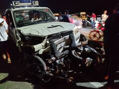 दरोगा की तेज रफ्तार स्कार्पियो ने स्कूटी-बाइक को मारी टक्कर, कांग्रेस नेता समेत तीन की मौत