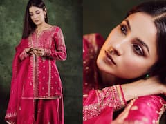 IN PICS: Shehnaaz Gill Displays Her Ethereal Side In A Pink Sharara For Eid Party