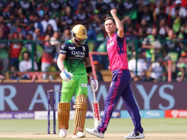 Trent Boult Dismisses Virat Kohli Golden Duck Viral Video In RCB vs RR IPL 2023 Match Trent Boult Dismisses Virat Kohli For A Golden Duck In RCB vs RR IPL 2023 Match. WATCH