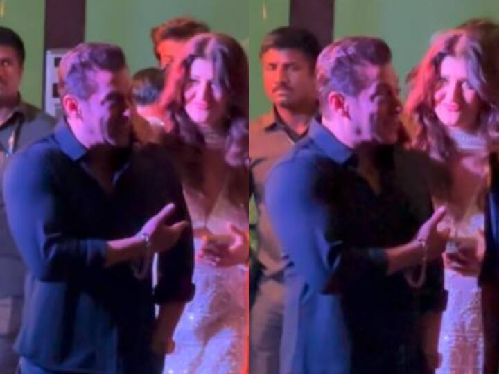 Salman Khan with Sangeeta Bijlani: सलमान खान संग मस्ती करते स्पॉट हुईं एक्स गर्लफ्रेंड संगीता बिजलानी, ईद पार्टी में भाईजान संग किया ऐसा काम