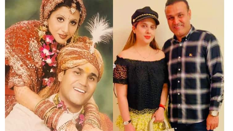 Virender Sehwag wishes wife Aarti Ahlawat on their 19th wedding anniversary Virendra Shahbag: ਵਿਰੇਂਦਰ ਸਹਿਵਾਗ ਨੇ ਪਤਨੀ Aarti Ahlawat ਨੂੰ ਵਿਆਹ ਦੀ ਵਰ੍ਹੇਗੰਢ ਕੀਤੀ Wish, ਇੰਝ ਰੋਮਾਂਟਿਕ ਹੋਏ ਕ੍ਰਿਕਟਰ