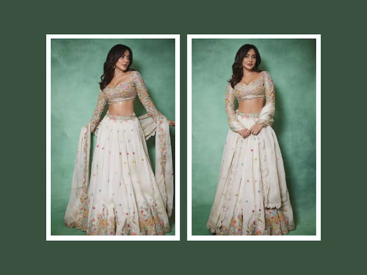 Neha Sharma looked gorgeous in an embroidered lehenga that she wore for Eid. Here are the pictures.