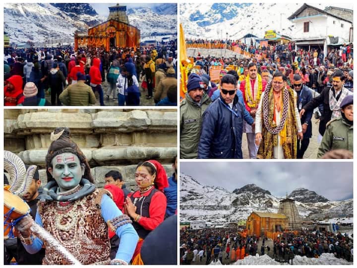 After a winter break, the portals of Kedarnath opened on Tuesday, and thousands of pilgrims descended upon the snow-covered shrine to offer prayers despite the bitter cold.