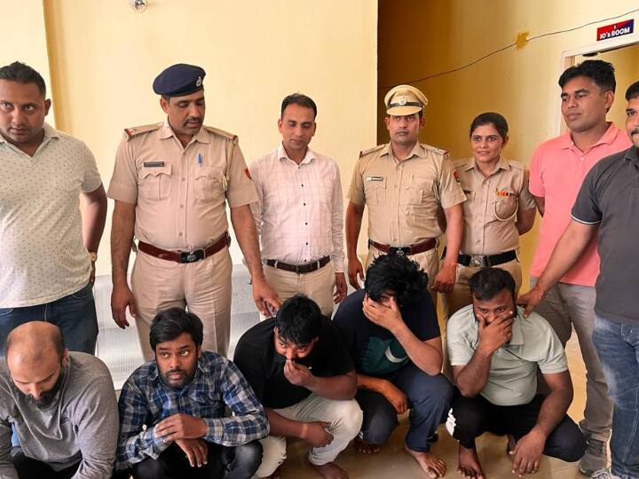 Faridabad Police arrested five cyber thugs who cheated 80.43 lakh from a retired ann Faridabad: पैसे डबल करने के नाम पर सेवानिवृत्त बुजुर्ग से ठग लिए 80.43 लाख, गिरफ्तारी के बाद Cyber Thugs ने...