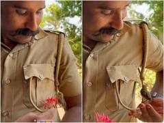 अचानक वर्दी पर आकर बैठ गई चिड़िया, पुलिसकर्मी ने किया दिल जीत लेने वाला काम