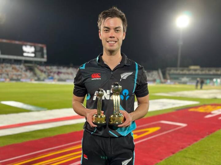 New Zealand's star batter Mark Chapman’s maiden T20I century helped his team attain a series-leveling win against Pakistan on Monday (April 24).
