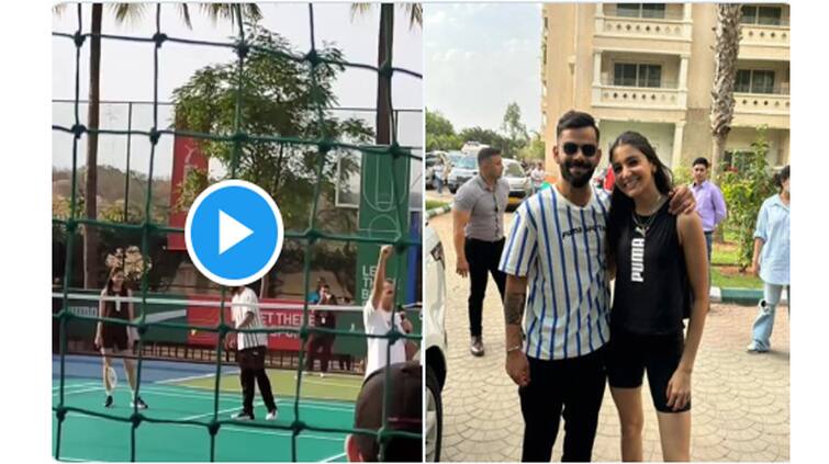 After dancing in the gym Virat kohli Anushka sharma play badminton watch couple video Virat-Anushka: ਵਿਰਾਟ-ਅਨੁਸ਼ਕਾ ਨੇ ਜਿੰਮ 'ਚ ਡਾਂਸ ਤੋਂ ਬਾਅਦ ਬੈਡਮਿੰਟਨ 'ਚ ਅਜ਼ਮਾਇਆ ਹੱਥ, ਦੇਖੋ ਜੋੜੀ ਦਾ ਧਮਾਲ