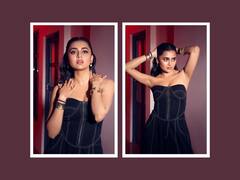 Tejasswi Prakash Poses In A Denim Jumpsuit. Take A Look