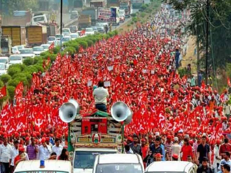 Maharashtra agriculture news Kisan sabha news Kisan sabha march will start from tomorrow for farmer issues Ahmednagar Kisan sabha : शेतकरी प्रश्नांसाठी किसान सभा पुन्हा मैदानात, मंत्री विखेंच्या कार्यालयावर धडकणार 'लाल वादळ'