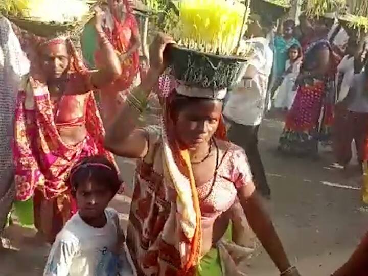 नाशिकच्या सुरगाणा तालुक्यातील डांग सीमावर्ती भागात  'आखाती गौराई ' सण उत्साहात साजरा करण्यात आला.