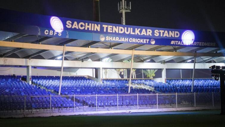 Sachin Tendulkar Stands unveiled at the iconic Sharjah cricket stadium Sachin Tendulkar Stand: সচিনের জন্মদিনে বিশেষ সম্মান, শারজায় উদ্বোধন হল তেন্ডুলকরের নামাঙ্কিত স্ট্যান্ড