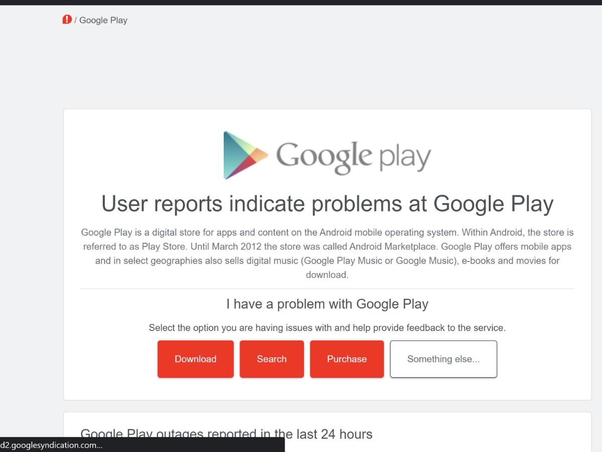 Google Play back up for most users after global outage