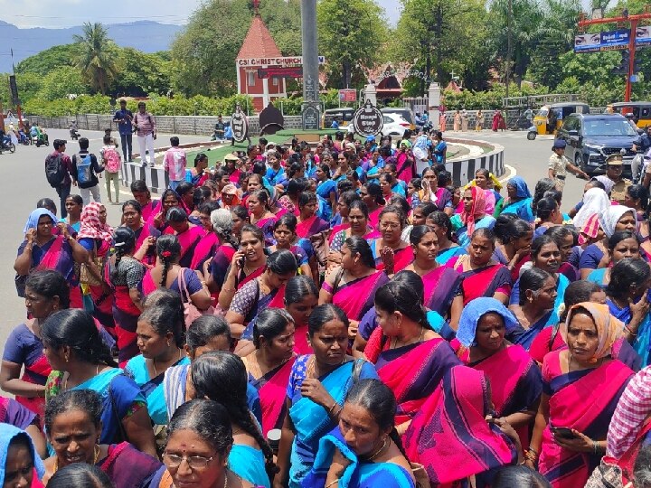 இரண்டு நாட்களாக நடைபெற்றுவந்த அங்கன்வாடி ஊழியர்களின், காத்திருப்பு போராட்டம் வாபஸ்..