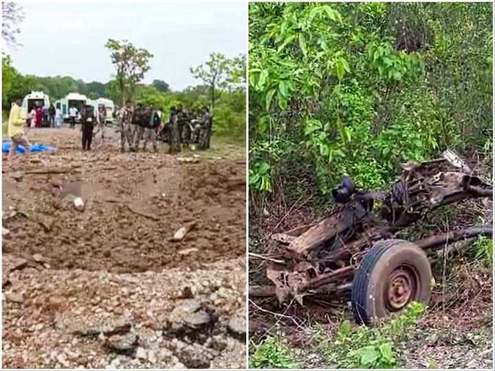 Ten police personnel and a goods van driver were killed in an explosion orchestrated by suspected Maoists in Chhattisgarh's Dantewada on Wednesday.