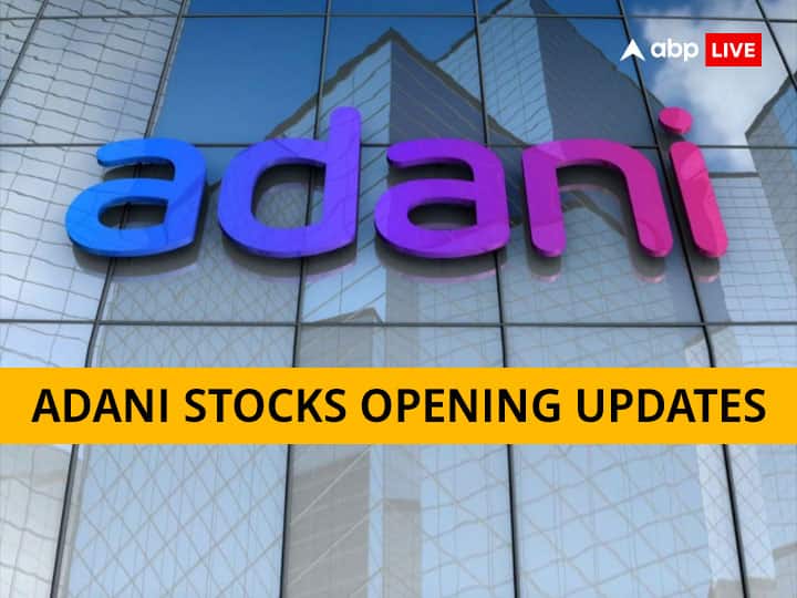 Adani Stocks Opening today ACC down and other 9 stocks are surging Adani Stocks Opening: अडानी स्टॉक्स की मजबूत चाल पर ACC का शेयर गिरा, इन शेयरों में हो रही कमाई