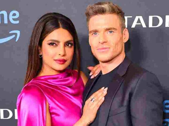 Priyanka Chopra in Pink Dress: 'सिटाडेल' का प्रमोशन करने पहुंची प्रियंका चोपड़ा ने पिंक गाउन में ढाया कहर, देखें- तस्वीरें