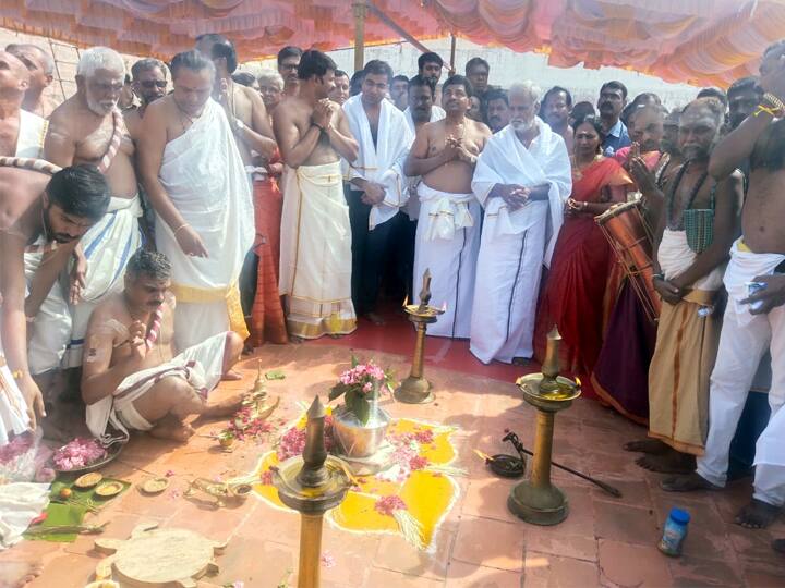 Rajagopura Palaalayam Puja was held at Tiruchendur Subramaniaswamy Temple. திருச்செந்தூர் சுப்பிரமணிய சுவாமி கோயிலில் நடந்த ராஜகோபுர பாலாலயம் பூஜை