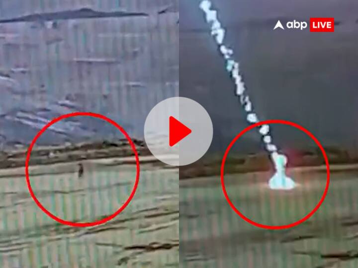 maharashtra viral video lightning struck man death live incident caught on camera in Chandrapur Watch: महाराष्ट्र के चंद्रपुर में बिजली गिरने से शख्स की मौत, देखें 'आसमानी स्ट्राइक' का खौफनाक वायरल वीडियो