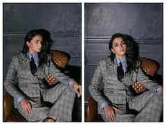 Alia Bhatt Slays In Grey Checkered Pantsuit - See Pics