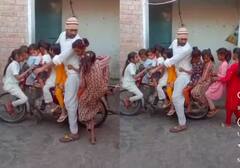Funny Video: ਦੇਸੀ ਜੁਗਾੜ ਨਾਲ ਬਾਈਕ 'ਤੇ ਬੈਠੇ 10 ਲੋਕ...! ਵੀਡੀਓ ਦੇਖ ਕੇ ਕਦੇ ਵੀ ਕੋਸ਼ਿਸ਼ ਨਾ ਕਰੋ