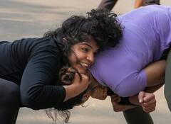 With Mosquito Nets And Dumbbells, Wrestlers' Keep On With Their Protest In Delhi. In Pics