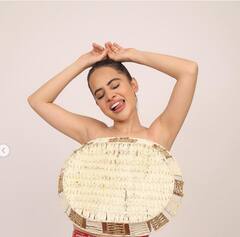 In Pics: पहले तार-कांच से बनाई ड्रेस, अब एक बार फिर उर्फी जावेद ने किया अतरंगी कारनामा, लकड़ी की बास्केट से बना लिया टॉप