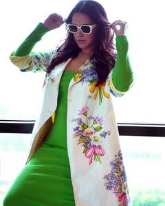 Neha Dhupia Makes A Fashion Statement With Her Quirky Look | SEE PICS