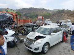 Pune-Mumbai highway : पुणे-मुंबई द्रुतगती मार्गावर 11 गाड्यांची एकमेकांना धडक!