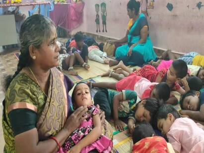 Lullaby in Anganwadi The Leshi incident in Madurai - watch video TNN watch video: அங்கன்வாடியில் தாலாட்டுச் சத்தம்  மதுரையில் நடந்த நெகிழ்ச்சி சம்பவம்