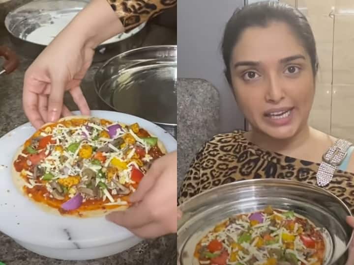 Bhojpuri Actress Aamrapali Dubey Cooking video in which she shared Home Made Pizza recipe Aamrapali Dubey से सीखें घर में देसी पिज्जा बनाना, वीडियो देख आ जाएगा मुंह में पानी