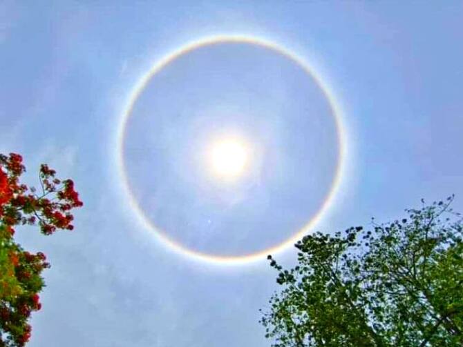 What Is Solar Halo When And Why Is A Ring Formed Around The Sun | Solar Halo:  सूरज के चारो तरफ गोला कब और क्यों बनता है और इसे सोलर हालो क्यों