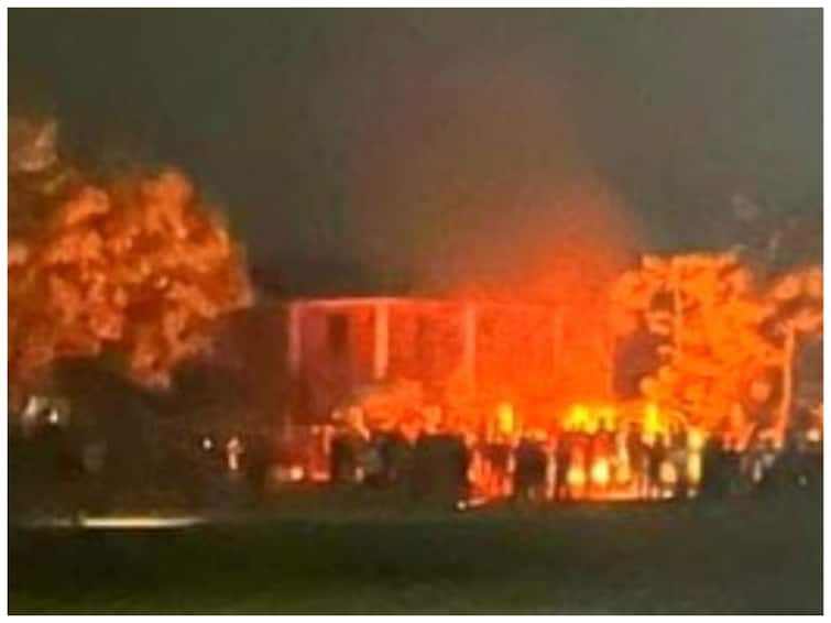 Manipur CM Biren Singh's Event Venue Set Ablaze By Mob Ahead Of His Visit Manipur CM Biren Singh's Event Venue Set Ablaze By Mob Ahead Of His Visit