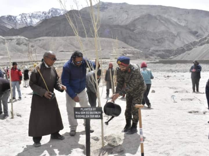 Ladakh Plantation Campaign Indian Army 40 thousands plants ann Ladakh Plantation: लद्दाख में सेना ने बड़े पैमाने पर शुरू किया वृक्षारोपण अभियान, अब तक लग चुके हैं 40 हजार पौधे