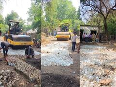 Yavatmal : साडेनऊ लाखांच्या देशी-विदेशी दारूवर रोड रोलर, शिरपूर पोलिसांची कारवाई!