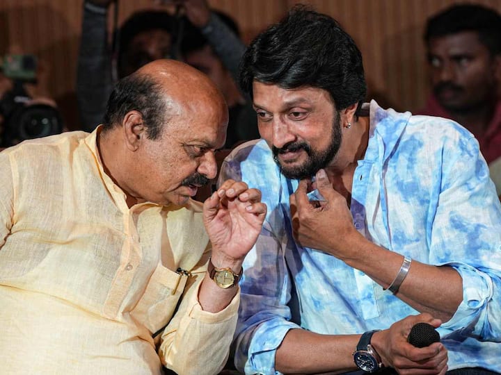 Earlier this week, Sudeep was seen campaigning for BJP candidate S Thippeswamy from the Molakalmuru Assembly constituency in Chitradurga. The actor was also seen with Karnataka Chief Minister Basavaraj Bommai along with BJP national president JP Nadda during a road show in Shiggaon. (Source: PTI)